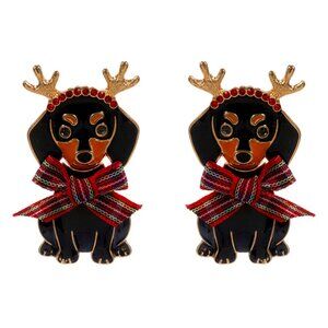 Dachshund Reindeer Earrings 🐾🎄 – Festive Jewelry for Dog Lovers